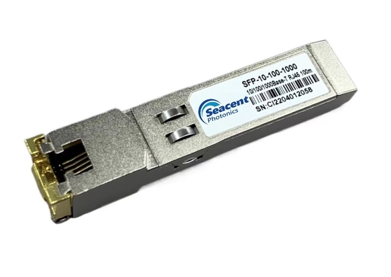 Transmisor-receptor 0.01-1.25Gb/S enchufable caliente el 100m del cobre de 10/100/1000BASE-T SFP