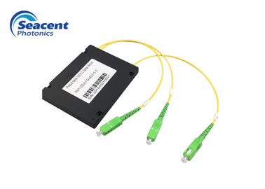 Divisor óptico 2.00m m del Plc del divisor 1x2 del PLC del casete del solo modo