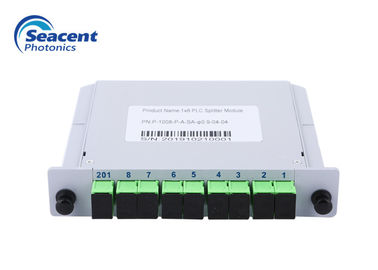 módulo 0.9m m de la inserción de la caja del divisor del PLC de la fibra óptica 1x8 con el conector del SC APC