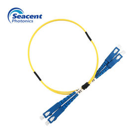 Cordón de remiendo de la fibra del solo modo del duplex los 9/125µM, polaco del UPC del cordón de remiendo del Sc del Sc