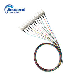 Coleta de la fibra óptica del haz del color de la chaqueta 12 de LSZH/de PVC con el conector del SC UPC