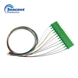 Haz los 0.5m del color de las coletas 12 de la fibra del SC APC para el sistema de detección de fibra óptica