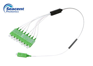 tipo uniformidad 1260-1650 nanómetro de la rama 1x8 del canal del divisor del Plc de la fibra óptica buena