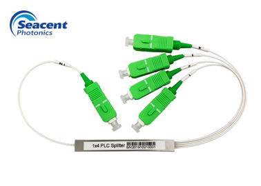 Mini tipo divisor del Plc de la fibra óptica de 1x4 con pérdida de inserción baja del conector de SC/APC
