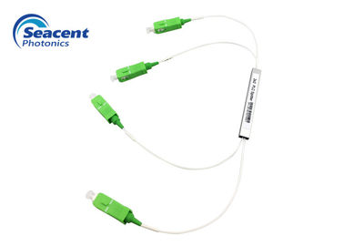 Tipo micro SC APC del divisor del PLC de la fibra óptica 1x2 para FTTH FTTB FTTX PON